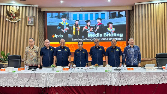 Konferensi pers LPDP di Kantor Kemenkeu. Dok. Ave Airiza/kumparan