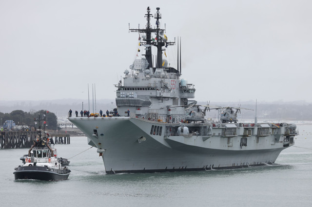 Ilustrasi kapal induk Giuseppe Garibaldi. Foto: Kevin Shipp/Shutterstock