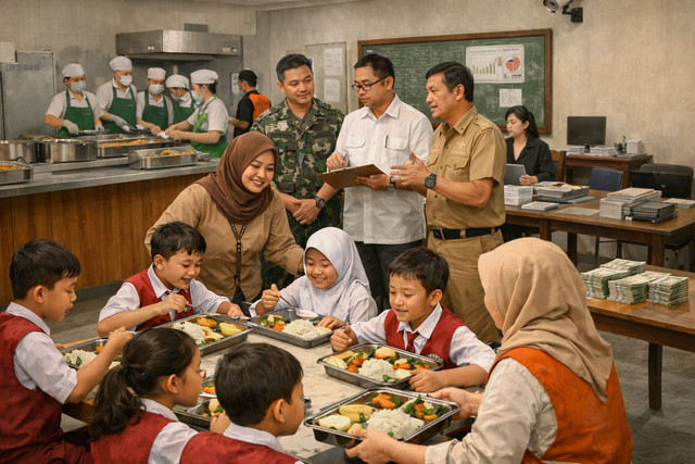 Di balik senyum anak-anak, MBG menuntut lebih dari sekadar niat baik—ia membutuhkan arsitektur pengendalian yang kuat agar setiap rupiah publik tetap akuntabel. Foto: Dok. ChatGPT