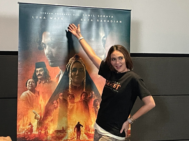 Luna Maya saat press junket Suzzanna: Santet Dosa di Atas Dosa di kawasan Jakarta Pusat, Rabu (25/2/2026). Foto: Salsha Okta Fairuz/kumparan