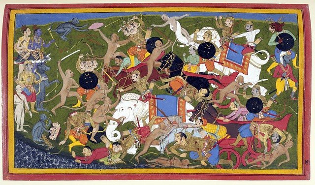 Adegan perang Ramayana, salah satu yang dikisahkan dalam wayang beber. Sumber foto: pixabay.com