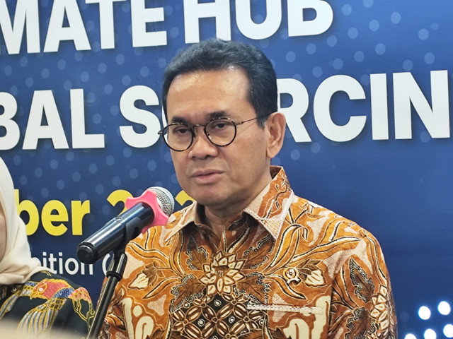 Menteri Perdagangan (Mendag) Budi Santoso dalam gelaran Launching Trade Expo Indonesia (TEI) ke-41 di Kantor Kementerian Perdagangan (Kemendag), Jakarta Pusat, Kamis (26/2/2026). Foto: Widya Islamiati/kumparan