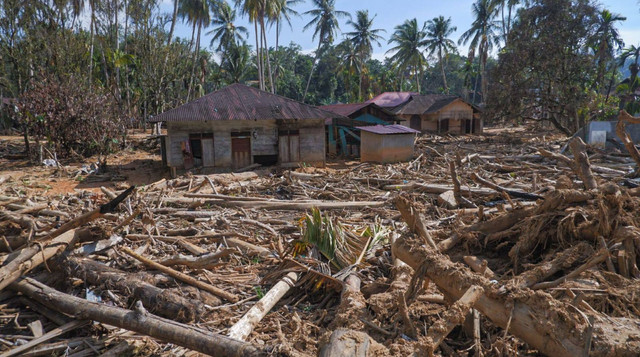 Potret kondisi pascabencana banjir bandang yang terjadi di Kec. Tukka, Tapanuli Tengah (Sumber : DT Peduli)