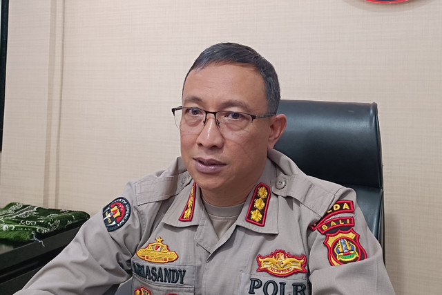 Kabid Humas Polda Bali Kombes Ariasandy di ditemui di ruang kerjanya, Jumat (27/2/2026). Foto: Denita BR Matondang/kumparan