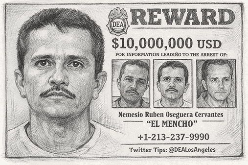 Nemesio Oseguera Cervantes, yang dikenal sebagai El Mencho telah lama jadi buronan AS. Foto : Generated by AI