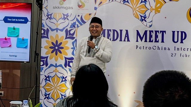 Senior Development Manager PetroChina Jabung, Wicaksono, saat acara Media Meet Up di Jakarta, Jumat (27/2/2026). Foto: Fariza Rizky Ananda/kumparan