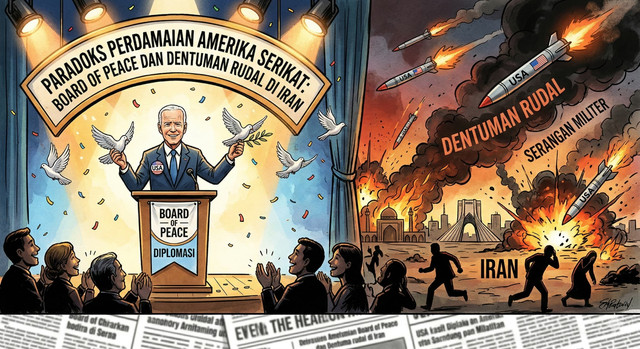 Paradoks Perdamaian Amerika Serikat: Board of Peace dan Dentuman Rudal di Iran
