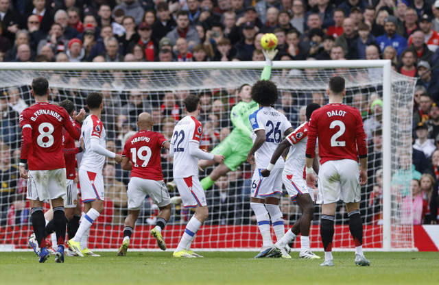Man United vs Crystal Palace di Liga Inggris. Foto: Jason Cairnduff/REUTERS