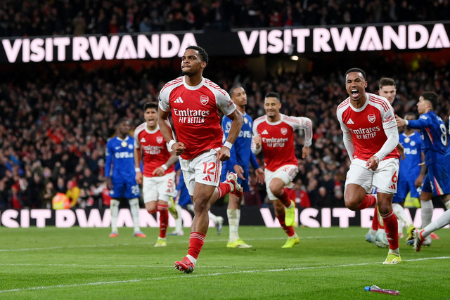 Arsenal vs Chelsea di Liga Inggris. Foto: Jaimi Joy/REUTERS 