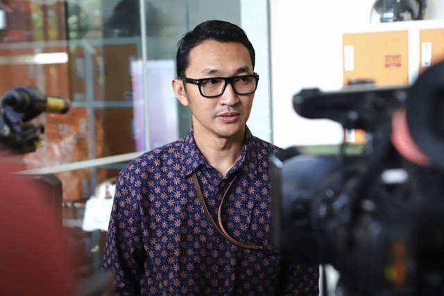 Juru bicara KPK, Budi Prasetyo memberikan update terkait operasi tangkap tangan (OTT) Bupati Pekalongan di Gedung Merah Putih KPK, Jakarta, Selasa (3/3/2026). Foto: Iqbal Firdaus/kumparan