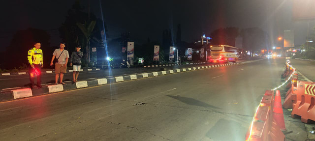 Kondisi terkini traffic light exit tol Bawen, usai kecelakaan beruntun. Foto: Dok. Istimewa