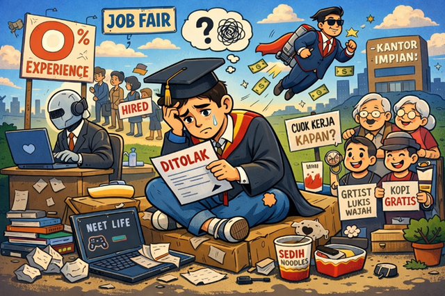 Masa depan tidak hanya ditentukan oleh sistem, tetapi juga oleh keberanian generasi muda untuk terus bergerak di tengah keterbatasan. Foto: Dok. ChatGPT