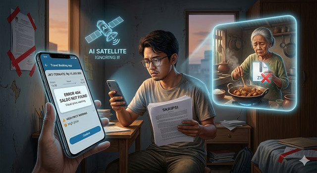 ilustrasi berburu tiket mudik (gemini AI)