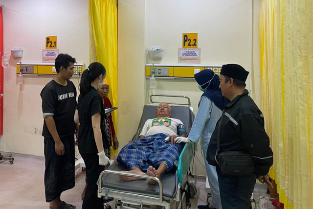 Musthofa terbaring saat dirawat. Foto: Dok. Istimewa