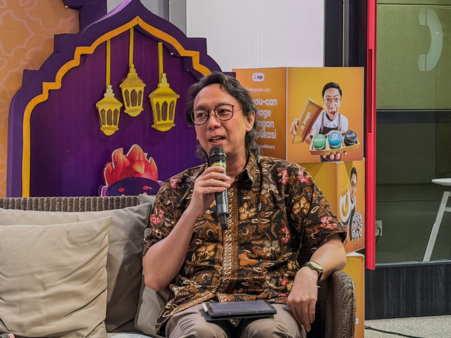 Head of Sharia Business Bank Jago, Waasi Sumintardja, acara Buka Puasa dan Media Briefing di Kantor Bank Jago, Menara SMBC, Jakarta, Rabu (4/3/2026).
 Foto: Najma Ramadhanya/kumparan