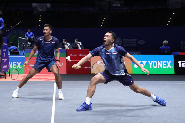 Fajar Alfian/Shohibul Fikri di All England 2026. Foto: Dok. PBSI