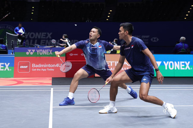 Fajar Alfian/Shohibul Fikri di All England 2026. Foto: Dok. PBSI