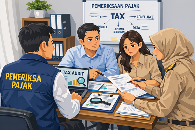 Ilustrasi pemeriksaan pajak. Foto: Generated by AI