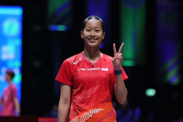 Putri KW di babak 16 besar All England 2026 di Inggris, Kamis (5//3/2026). Foto: Dok. PBSI