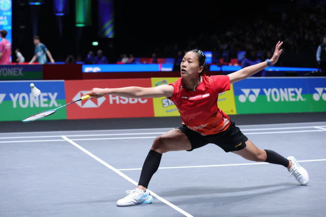 Putri KW di babak 16 besar All England 2026 di Inggris, Kamis (5//3/2026). Foto: Dok. PBSI