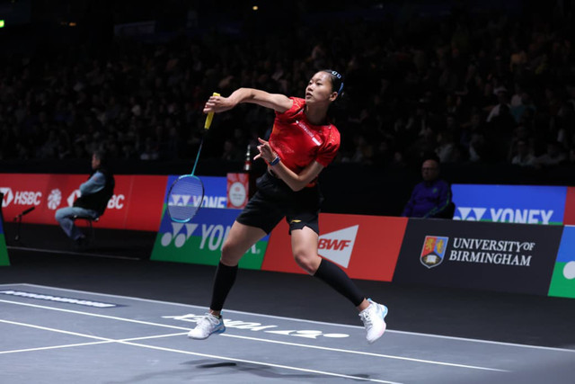 Putri KW di babak 16 besar All England 2026 di Inggris, Kamis (5//3/2026). Foto: Dok. PBSI