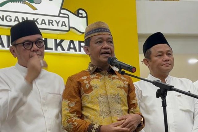 Ketum Golkar sekaligus Menteri ESDM, Bahlil Lahadalia di DPP Golkar pada Jumat (6/3/2026). Foto: Abid Raihan/kumparan