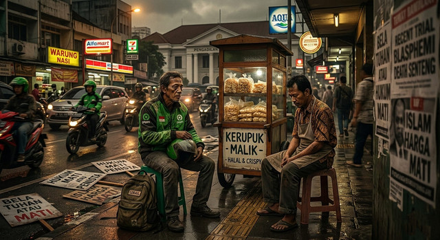 Ilustrasi izrail dan malik yang pensiun dari pekerjaan asalnya, kini bekerja di ibu kota