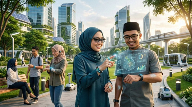 Teknologi Wearable IoT ( Sumber : Gemini )