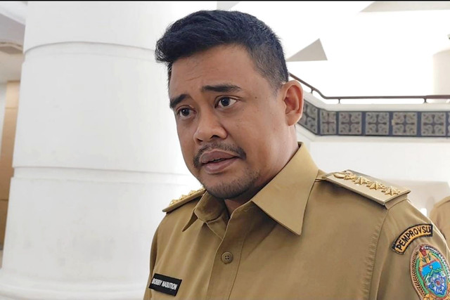 Gubernur Sumatera Utara, Bobby Nasution saat ditemui di kantornya, Medan, Senin (9/3). Foto: Amar Marpaung/kumparan