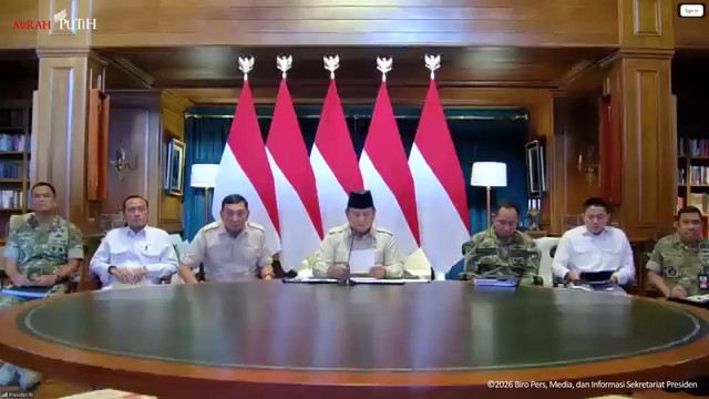 Presiden Prabowo Subianto meresmikan 218 jembatan pada Senin (9/3/2026). Foto: Youtube/Sekretariat Presiden