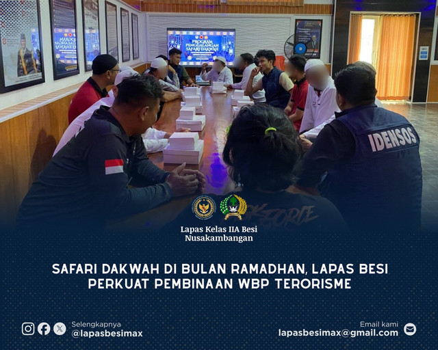 Safari Dakwah di Bulan Ramadhan, Lapas Besi Perkuat Pembinaan WBP Terorisme