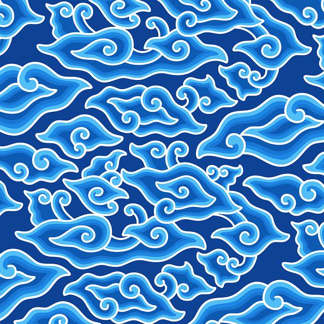 Motif batik Mega Mendung khas Cirebon. Sumber foto: pixabay.com