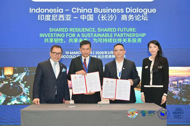 KBRI Beijing bekerja sama dengan Pemerintah Provinsi Hunan dan China Council for the Promotion of International Trade (CCPIT) Hunan Sub-Council menyelenggarakan Indonesia-China Business Dialogue  di Hotel Niccolo Changsha, Tiongkok, Selasa (10/3/2026 Foto: KBRI Beijing