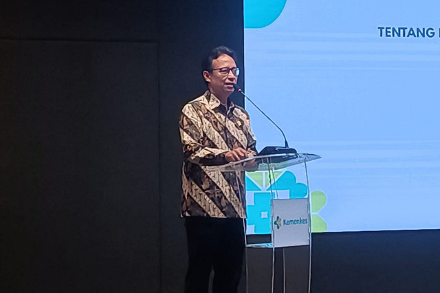 Menteri Kesehatan, Budi Gunadi Sadikin saat memberikan sambutan di acara penandatanganan nota kesepahaman bersama KPK di Kantor Kemenkes, Jakarta Selatan pada Rabu (11/3). Foto: Ryan Iqbal/kumparan