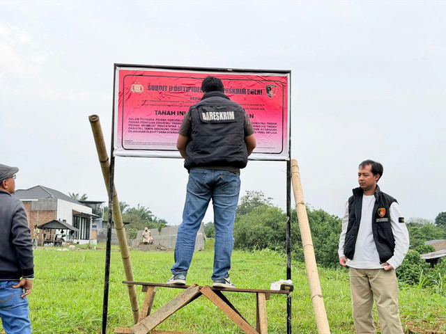 Penyitaan aset tahan kasus PT DSI oleh Bareskrim Polri. Foto: Ditipideksus Bareskrim Polri