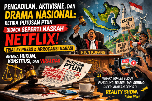 trial by pres Putusan PTUN Kupang NTT, credit foto: generate Ai