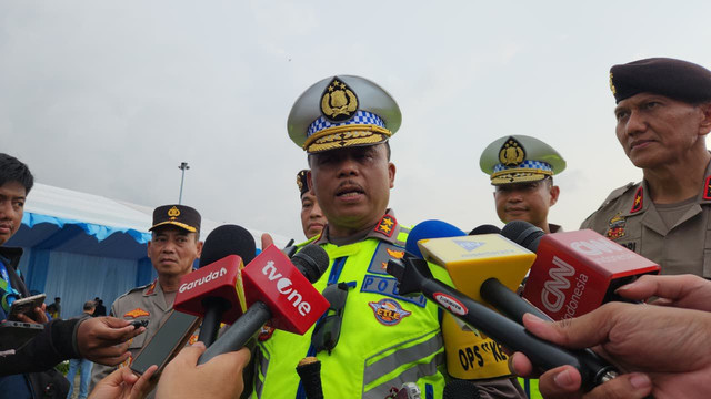 Kakorlantas Irjen Agus Suryonugroho saat ditemui usai apel gelar pasuka Operasi Ketupat 2026 di Silang Monas, Jakarta Pusat. Foto: Rayyan Farhansyah/kumparan