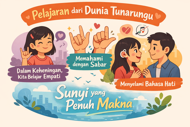 Sunyi bukan batas, melainkan bahasa hati—di sana empati, sabar, dan makna saling berbicara. Foto: Gemini AI