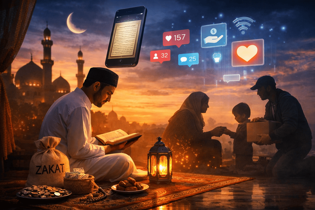 Ramadan 2026: Ketika Spiritual dengan Zaman Teknologi. sumber: AI ChatGPT
