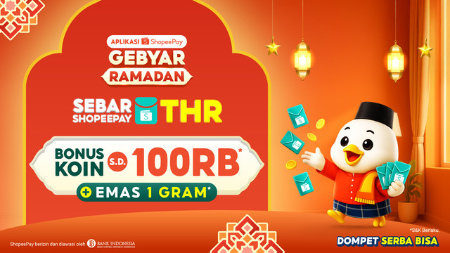 Sebar ShopeePay dapat bonus koin hingga Rp 100 ribu. Foto: dok. Istimewa 