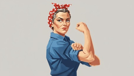 Ilustrasi Rosie the Riverter. source: shutterstock
