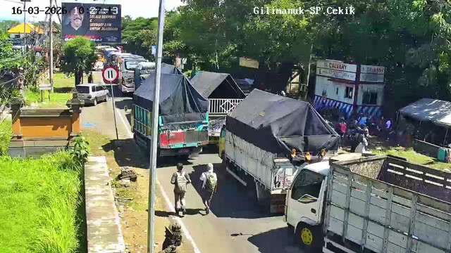Kondisi terkini antrean Pelabuhan Gilimanuk, Bali pada Senin (16/3). Foto: Dok. Korlantas Polri