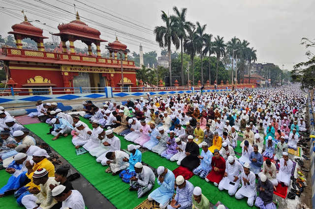 Ilustrasi teks MC sholat Idul Fitri 2026. Foto: Unsplash