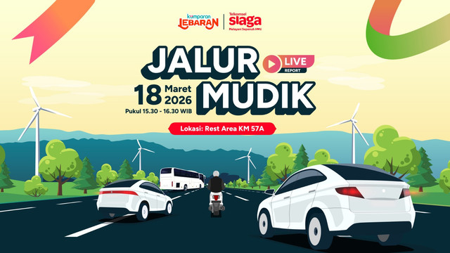 Live report arus mudik dari KM 57A. Foto: dok. kumparan