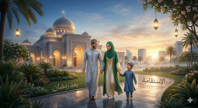 Ilustrasi Lebaran bersama keluarga. Foto: Generated by AI