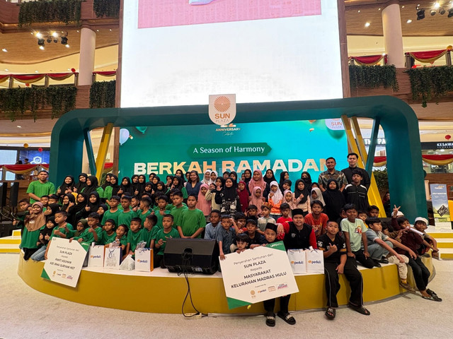 Santunan Anak Yatim bersama Sun Plaza Medan dan DT Peduli, Berbagi kebahagiaan di bulan Ramadhan (Sumber : DT Peduli)