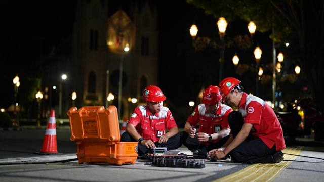 Ilustrasi teknisi Telkom Akes yang disiapkan untuk kelancaran telekomunikasi selama Idulfitri. Foto: dok. Telkom