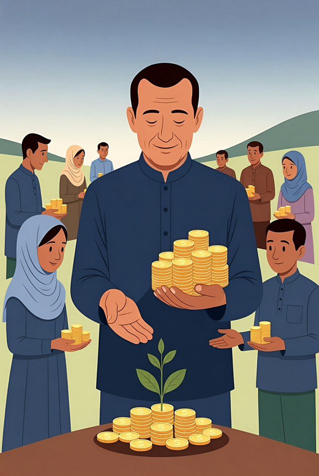 Ilustrasi zakat. Foto: Grok AI