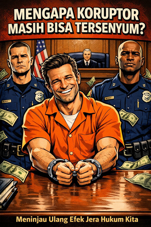 Ilustrasi efek jera hukum terhadap koruptor (Sumber : GPT AI)