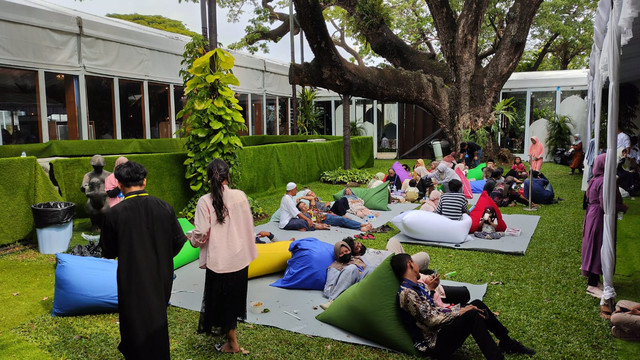 Suasana open house di Kompleks Istana Kepresidenan Jakarta, Sabtu (21/3/2026). Foto: Jonathan Devin/kumparan